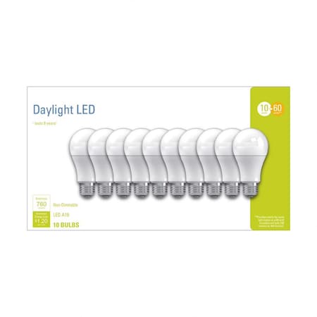 Current GE A19 E26 (Medium) LED Bulb Daylight 60 Watt Equivalence 10 pk 93098308